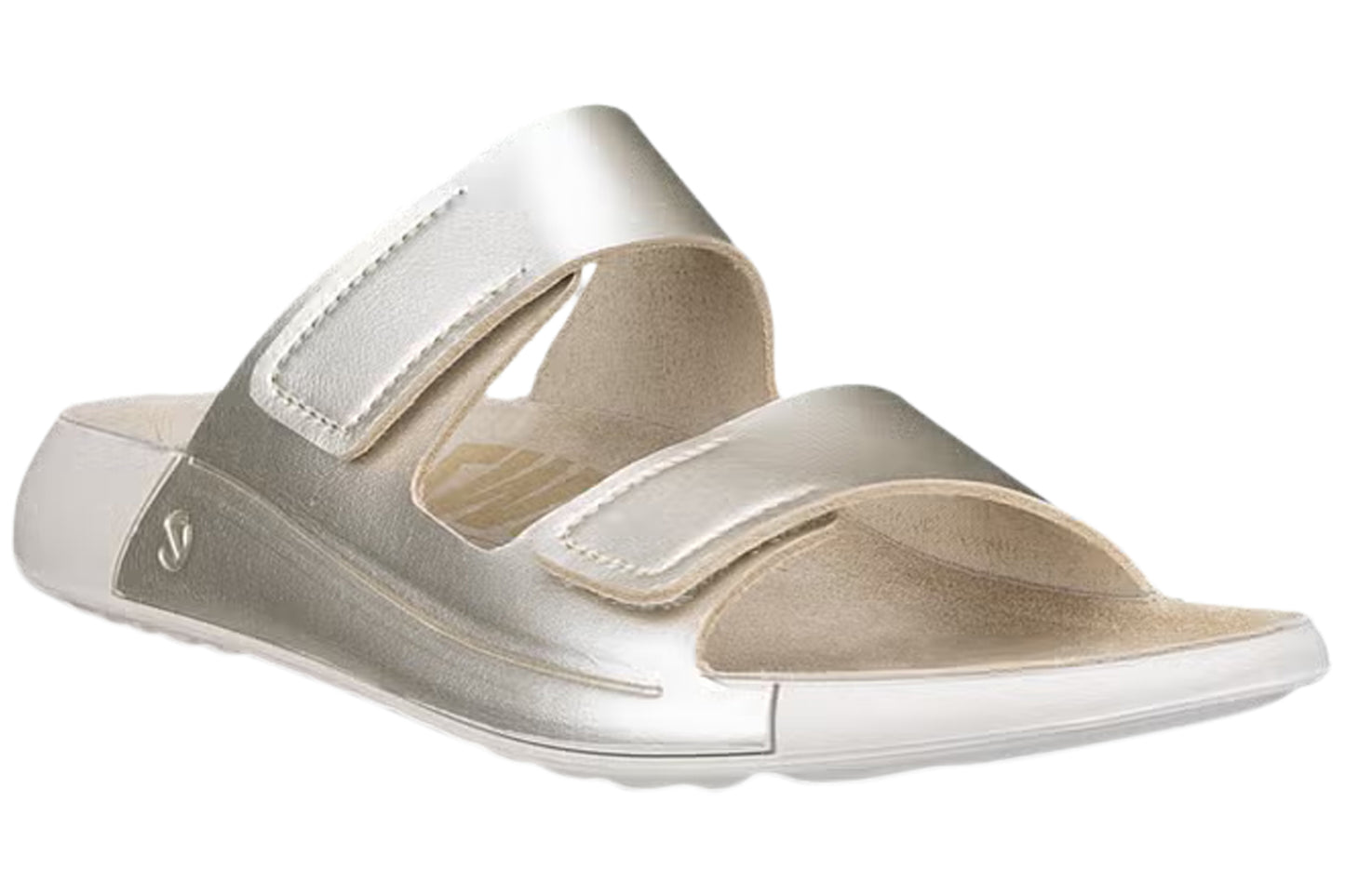 Ecco Cozmo W 206823 Pure White Gold Womens Sandals