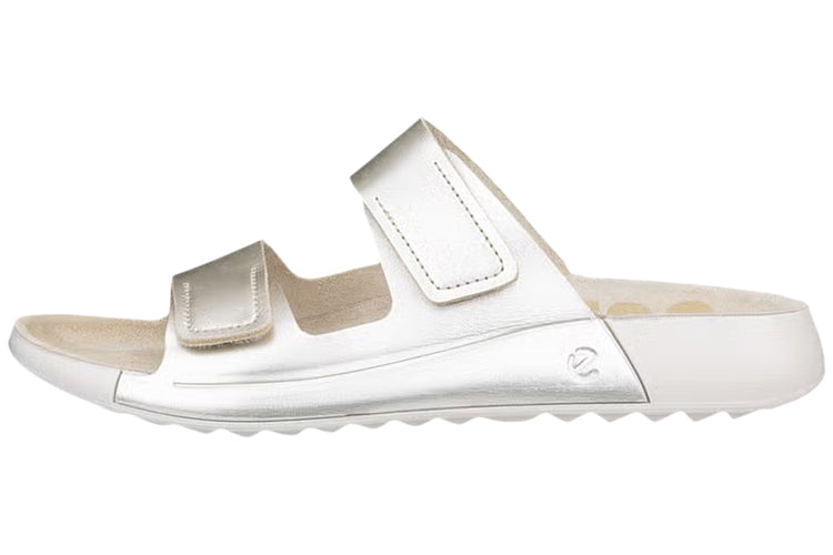 Ecco Cozmo W 206823 Pure White Gold Womens Sandals
