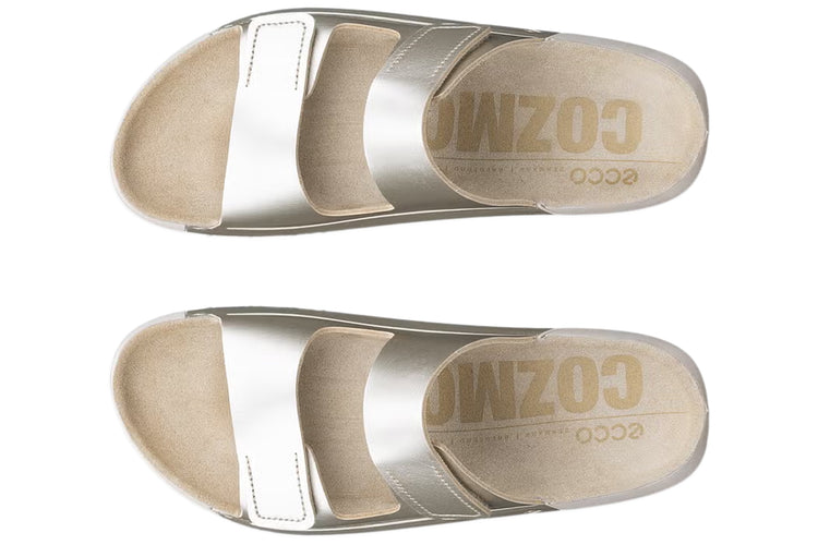 Ecco Cozmo W 206823 Pure White Gold Womens Sandals