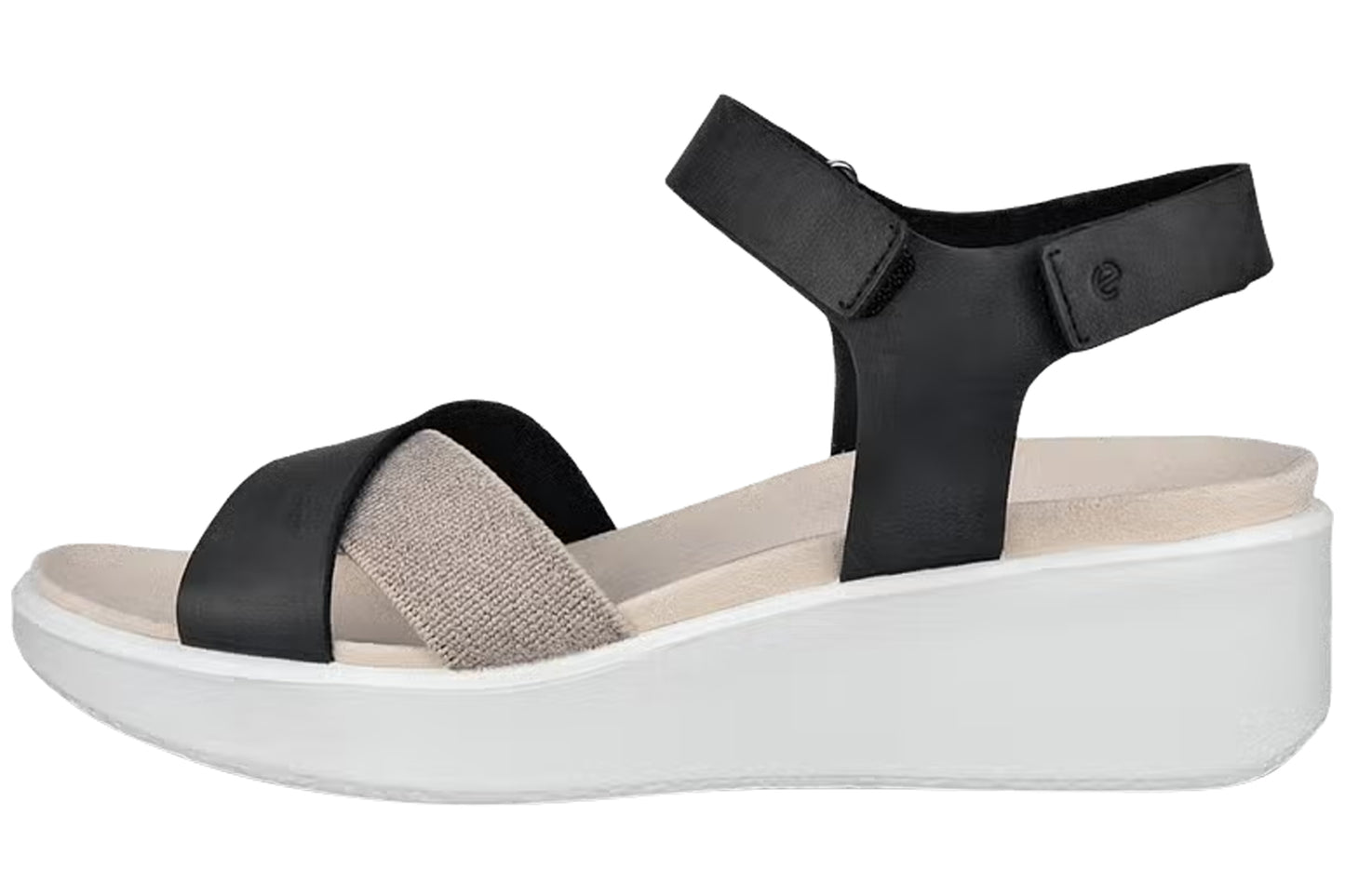Ecco Flowt Wedge LX W 273303 Black Womens Sandals