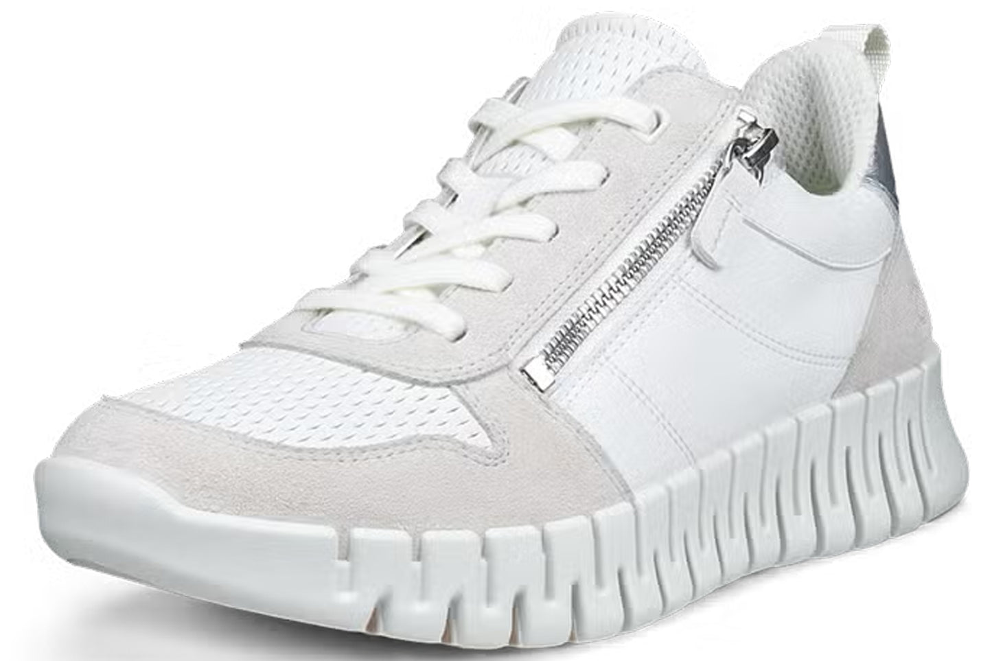 Ecco Gruuv W 218353 Shadow White/Pure Silver Womens Fashion Trainers