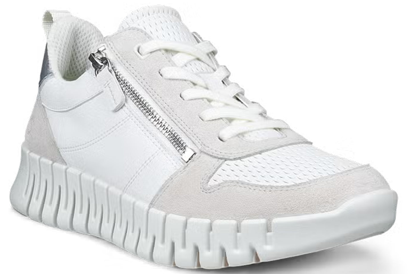 Ecco Gruuv W 218353 Shadow White/Pure Silver Womens Fashion Trainers
