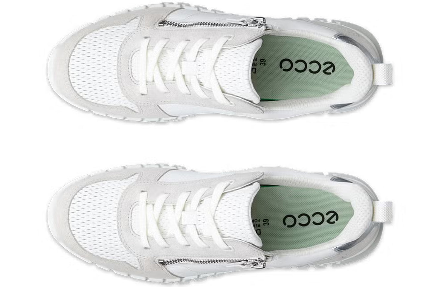 Ecco Gruuv W 218353 Shadow White/Pure Silver Womens Fashion Trainers