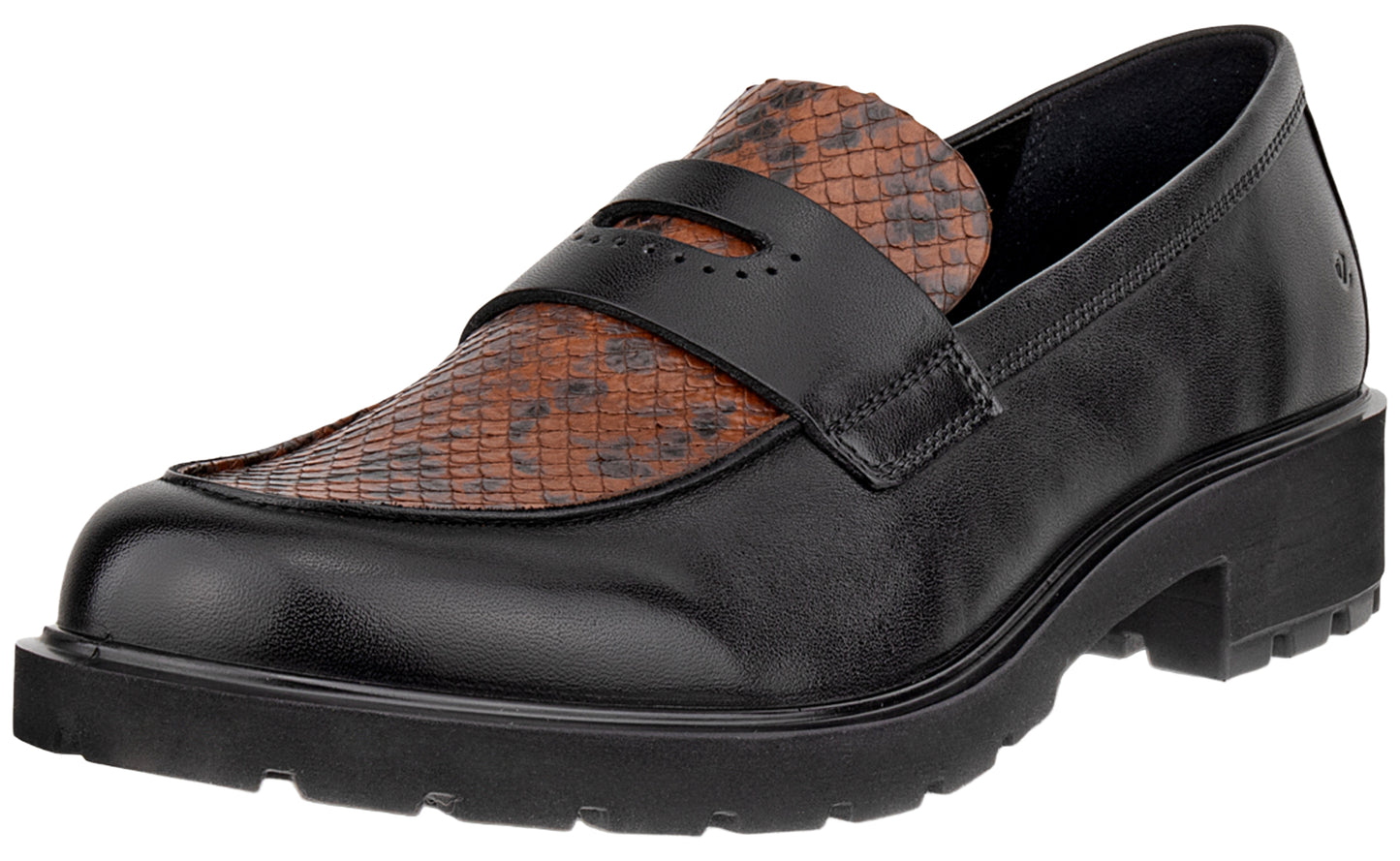 ecco metropole vienna 231333 black combi womens shoes left