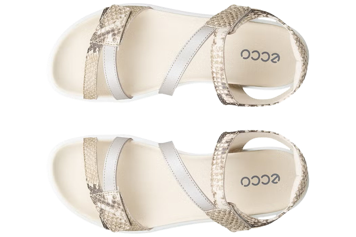 Ecco Soft Sandal W 238803 Pure Cashmere Foil Womens Sandals