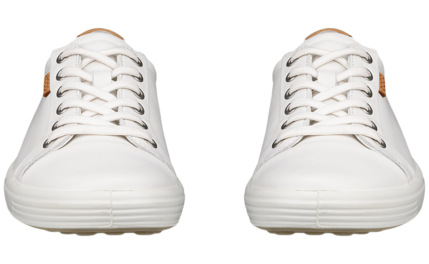 ecco soft vii 430003 womens leather fashion trainers front