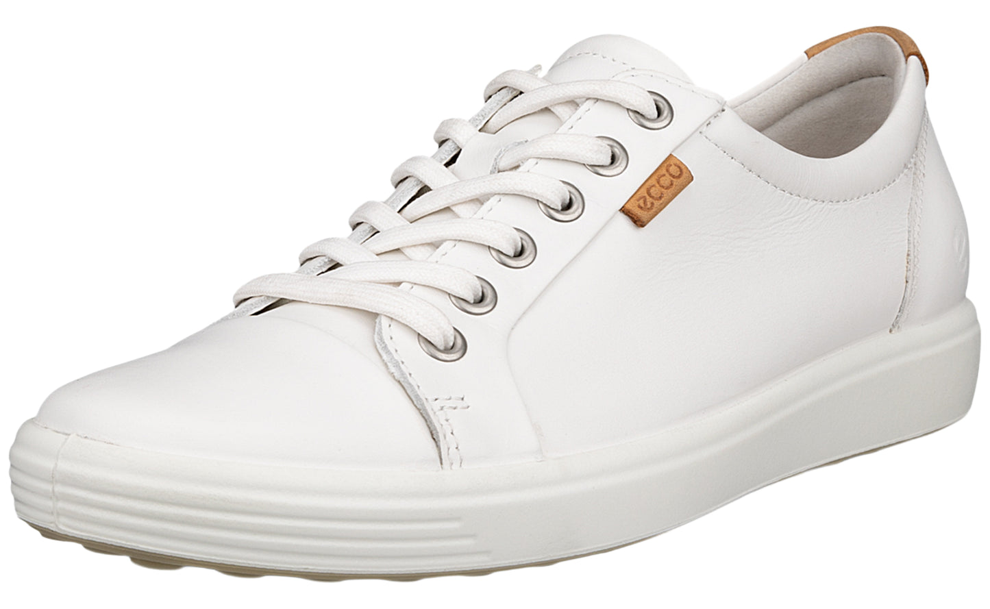 ecco soft vii 430003 womens leather fashion trainers left