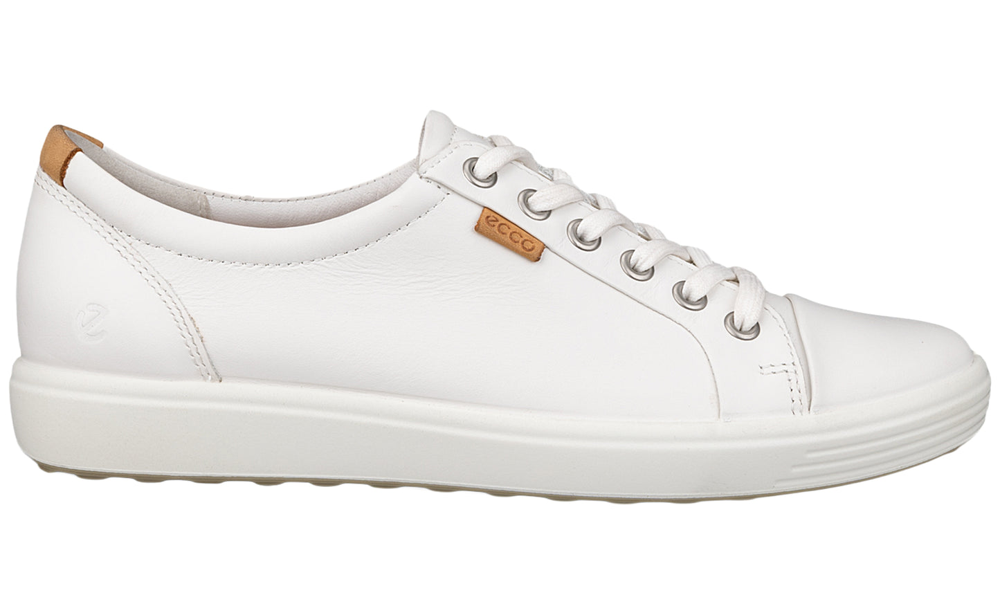 ecco soft vii 430003 womens leather fashion trainers right1