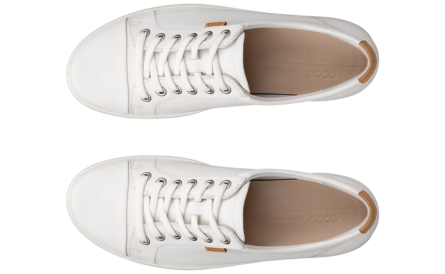 ecco soft vii 430003 womens leather fashion trainers top