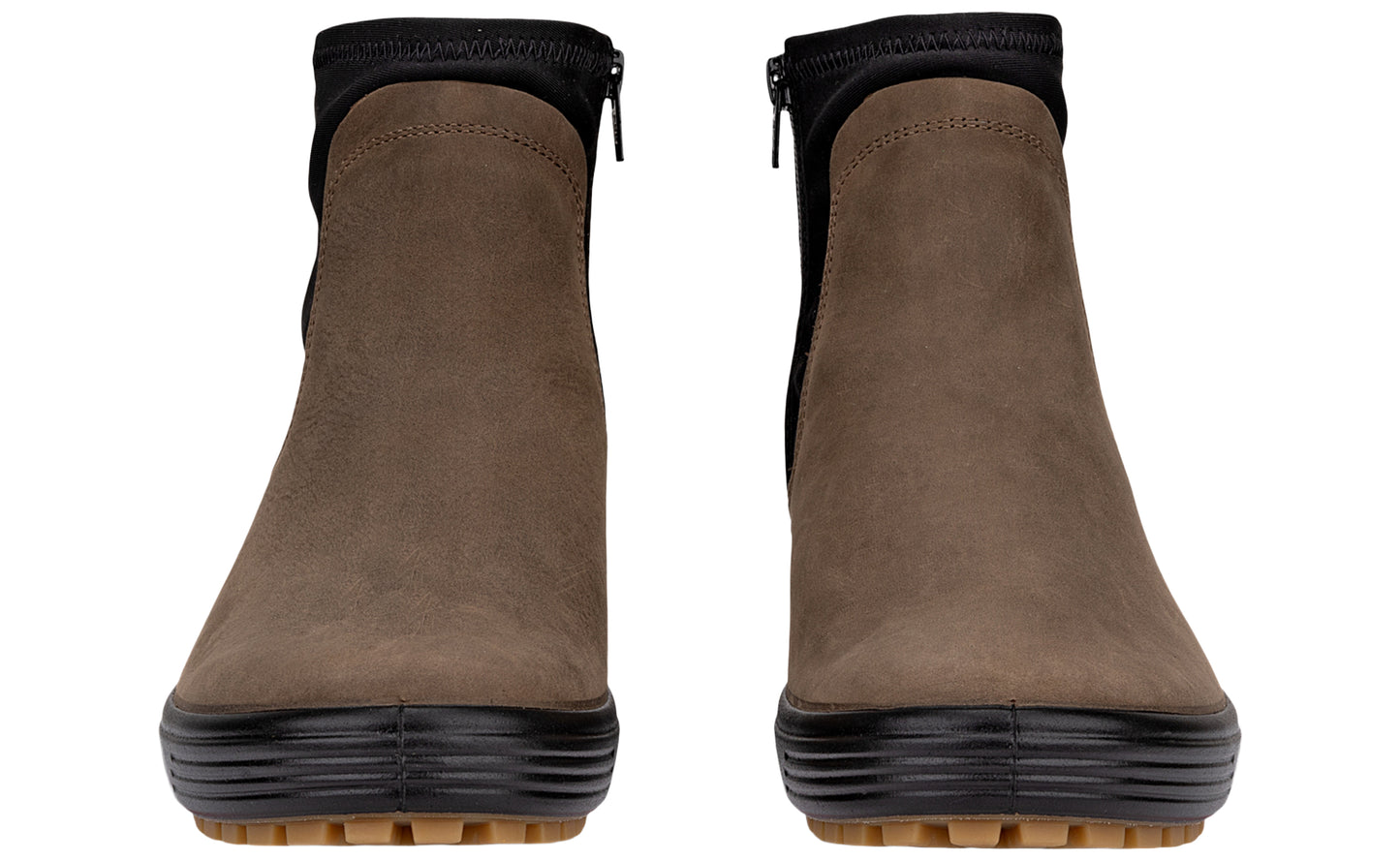 ecco soft vii tred chelsea 450493 dark clay womens boots front