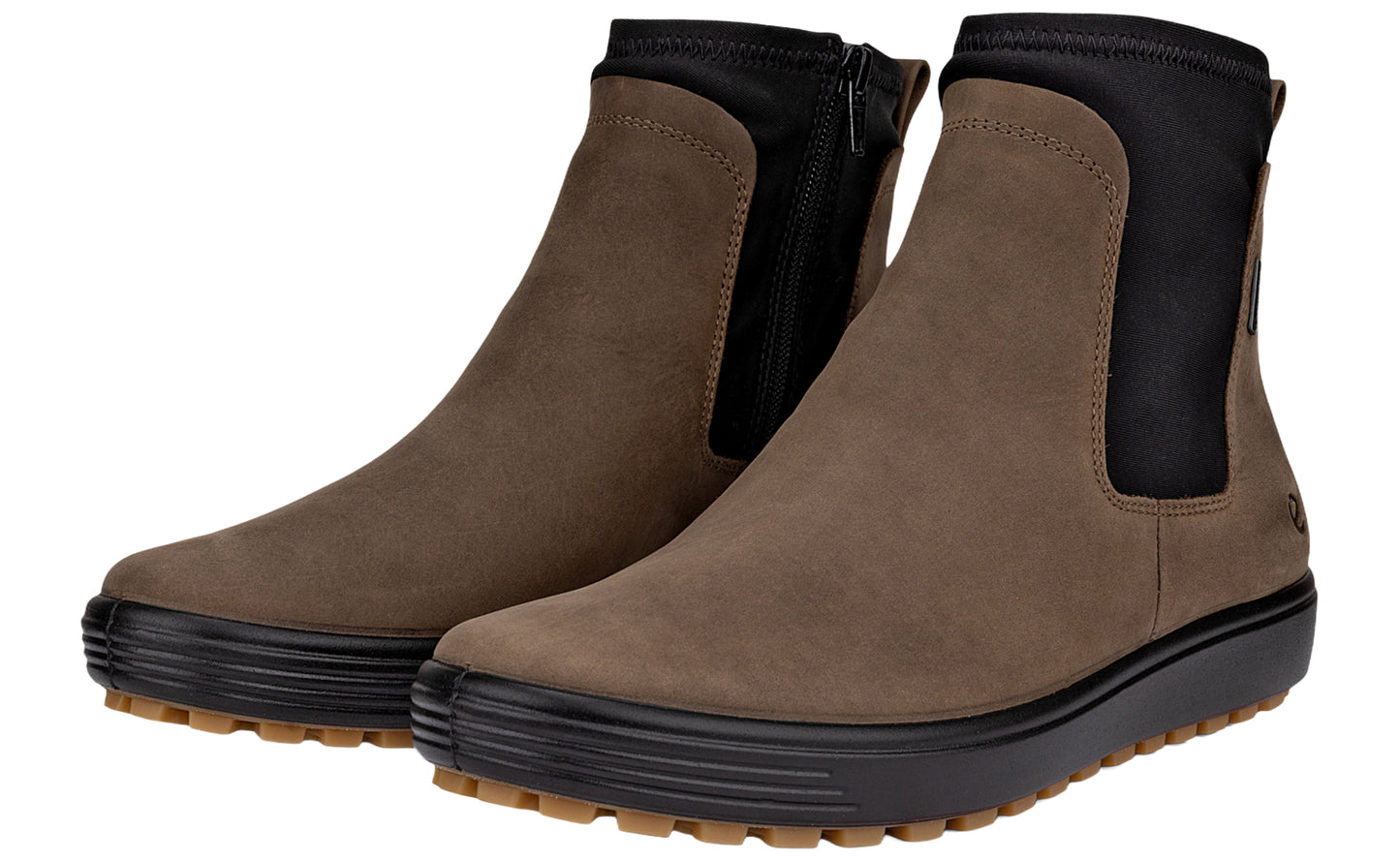 ecco soft vii tred chelsea 450493 dark clay womens boots left2