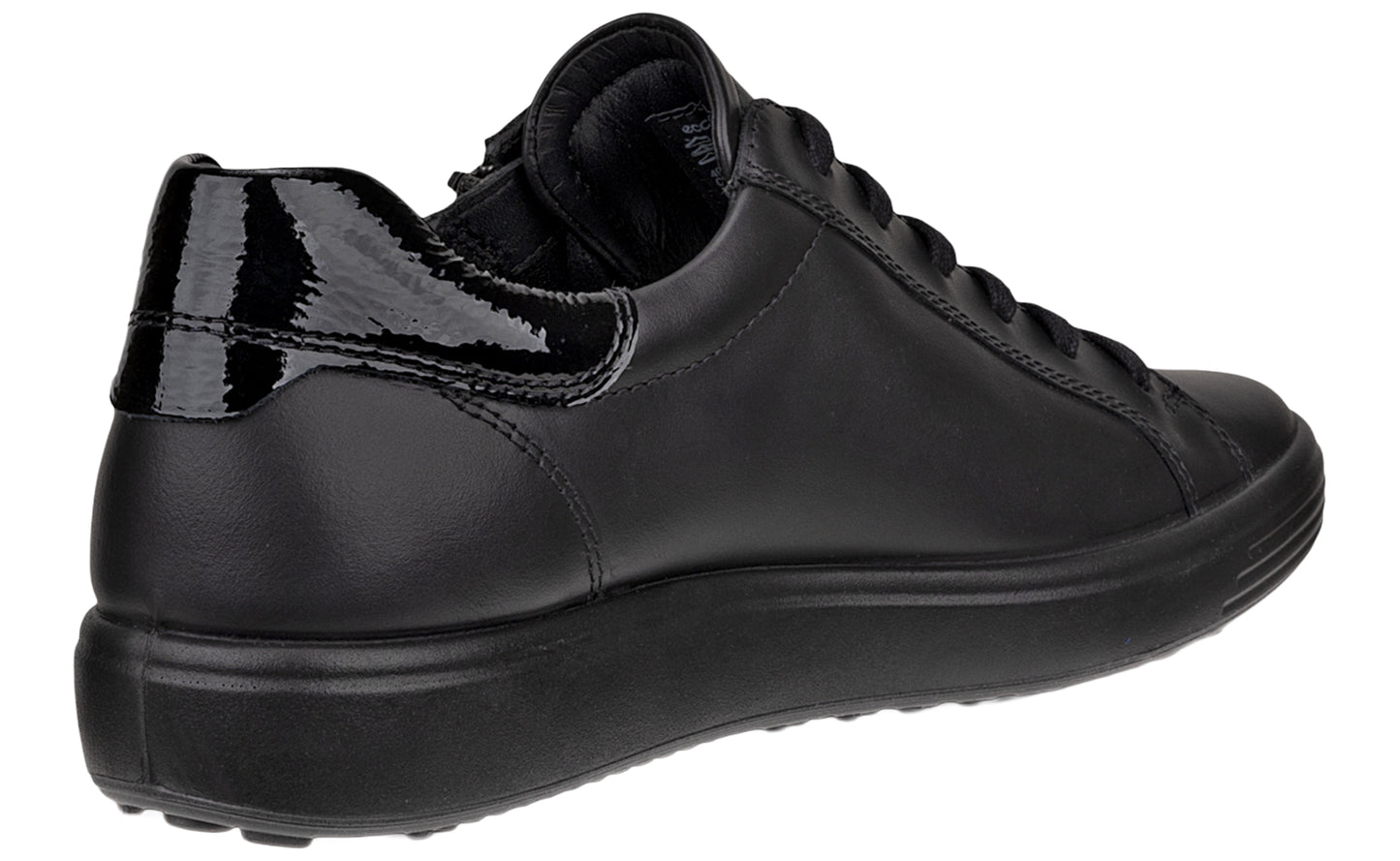 ecco soft vii zip w 490553 black womens fashion trainers back