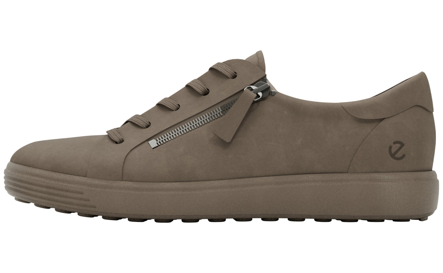 ecco soft vii zip w 490553 taupe womens fashion trainers left2