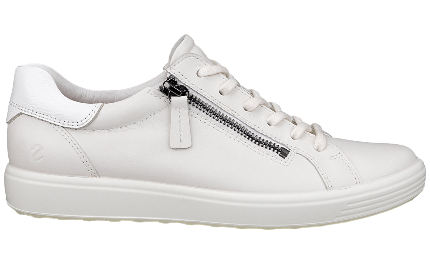 ecco soft vii zip w 490553 white womens fashion trainers right1