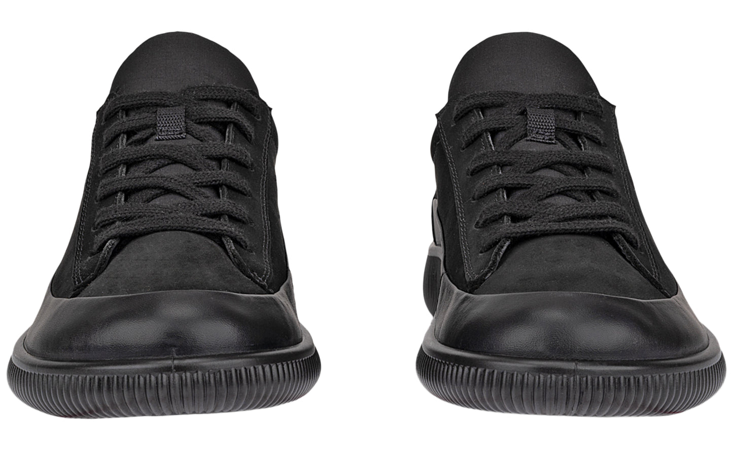 ecco soft zero 220283 black womens fashion trainers front