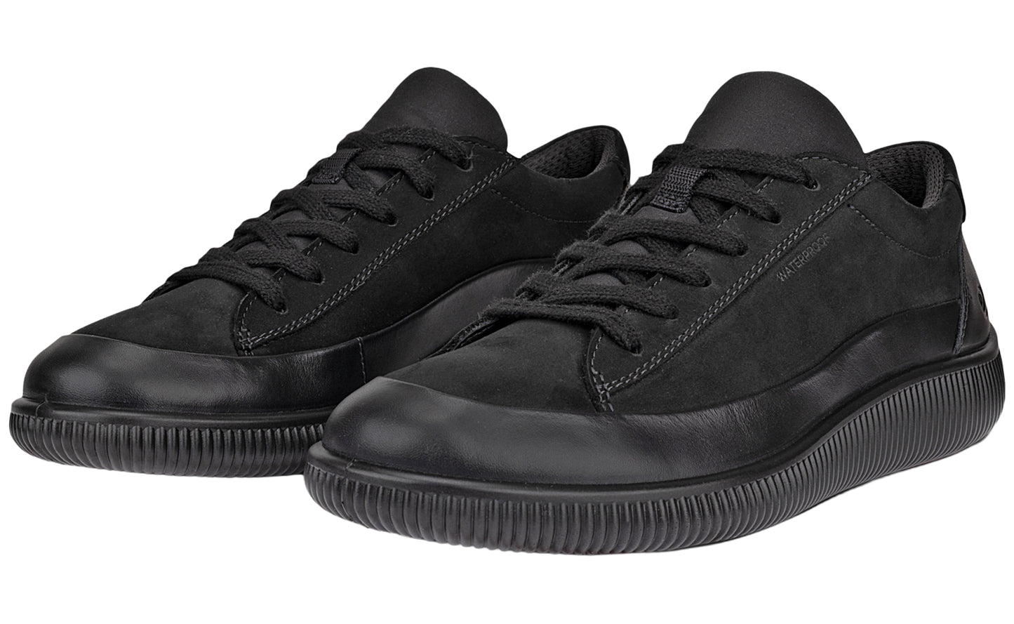 ecco soft zero 220283 black womens fashion trainers left2