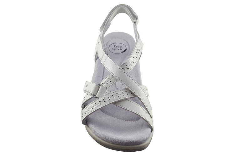 Free Spirit Elisha 41142 White Womens Sandals