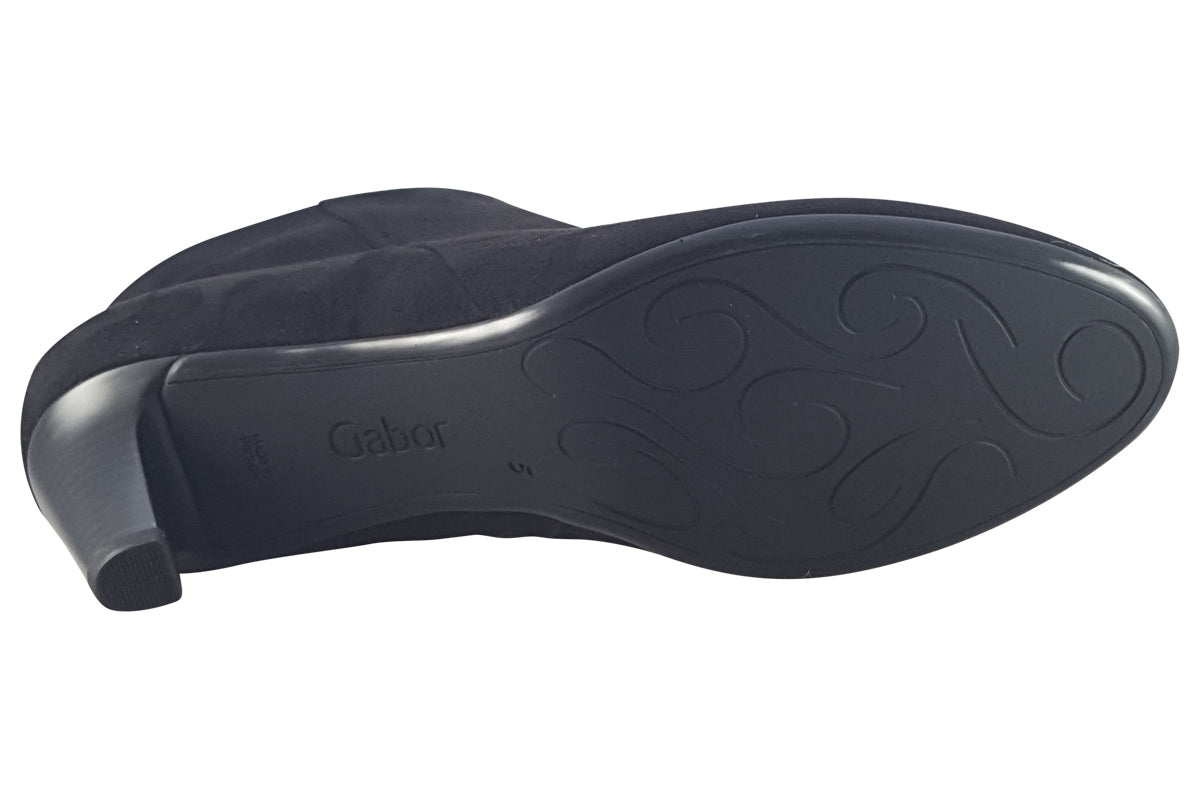 gabor fatale black suede womens sole