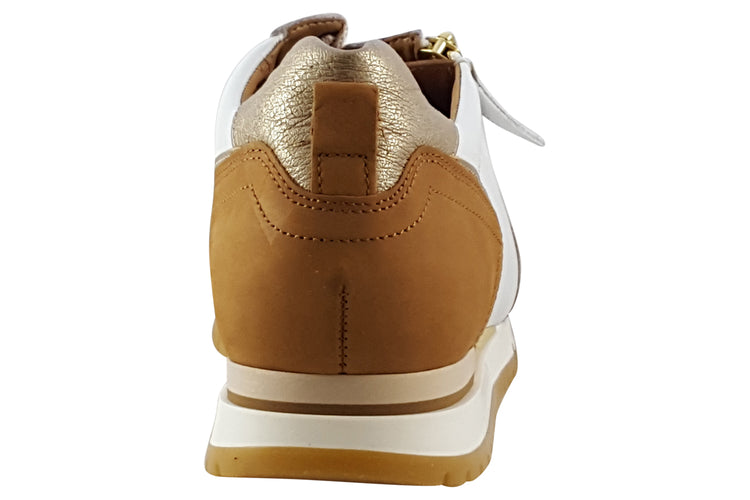 Gabor Leo 86.375 Weiss/Caramel Womens Fashion Trainers