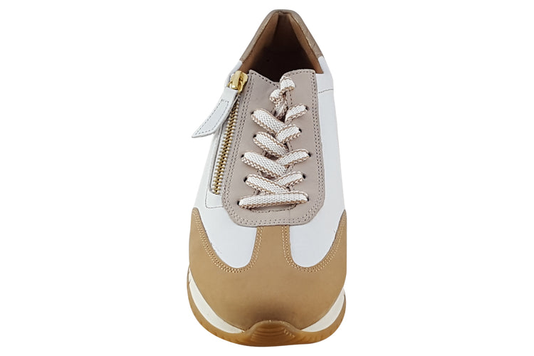Gabor Leo 86.375 Weiss/Caramel Womens Fashion Trainers