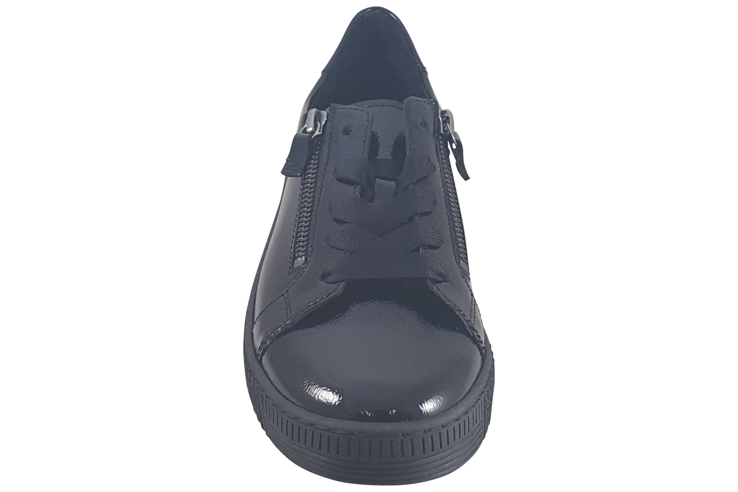Gabor Wisdom 73.334 Black Patent Womens Fashion Trainers