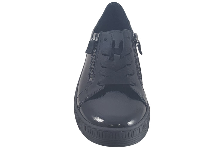 Gabor Wisdom 73.334 Black Patent Womens Fashion Trainers