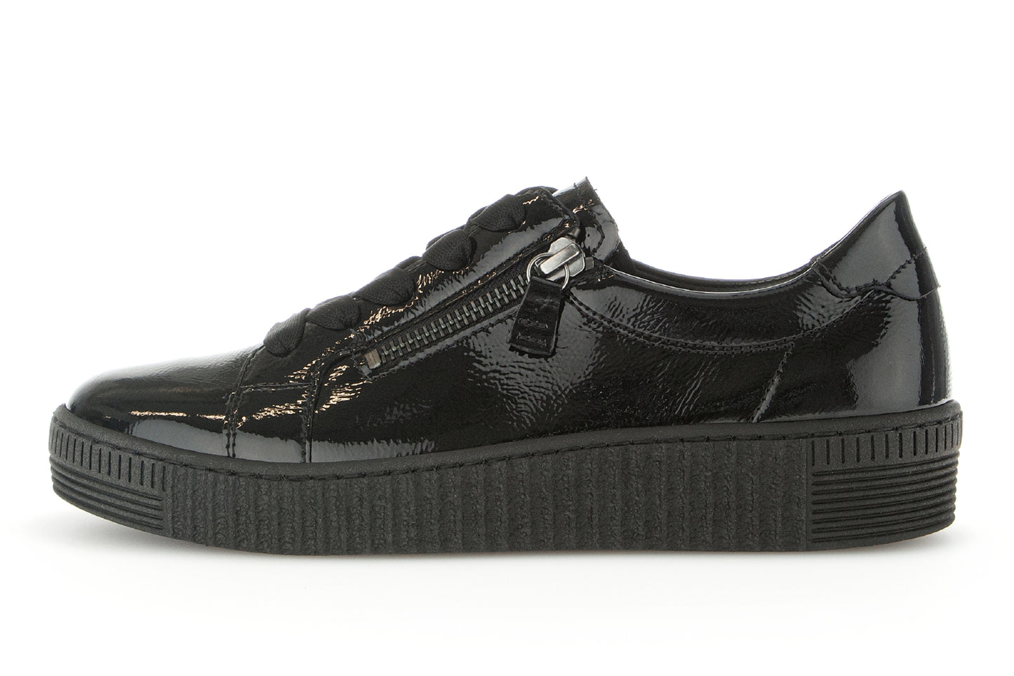 Gabor Wisdom 73.334 Black Patent Womens Fashion Trainers