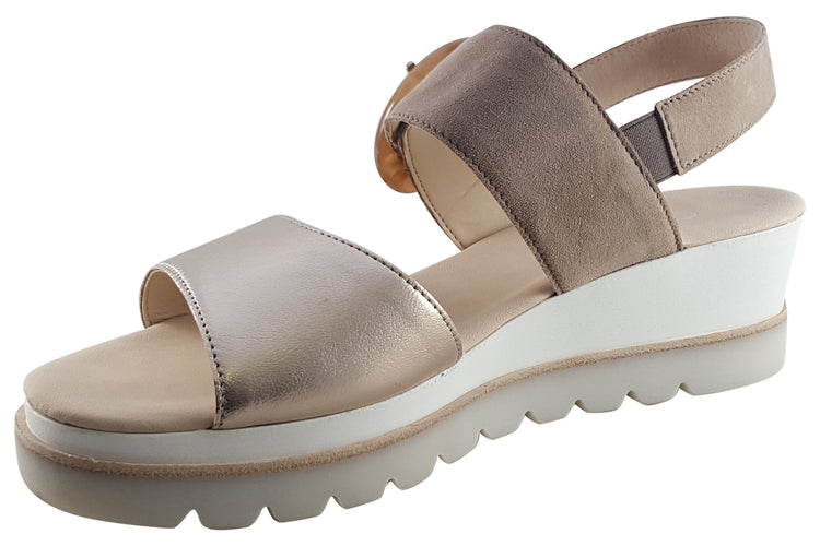 Gabor Yeo 44.645 Puder/Rabbit Womens Sandals