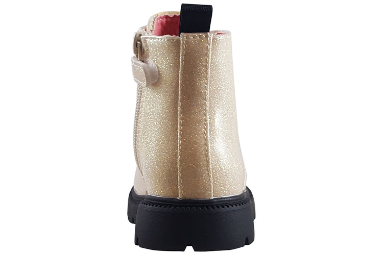 Garvalin Mini Matilde 251340B Girls Boots Cream Sparkle