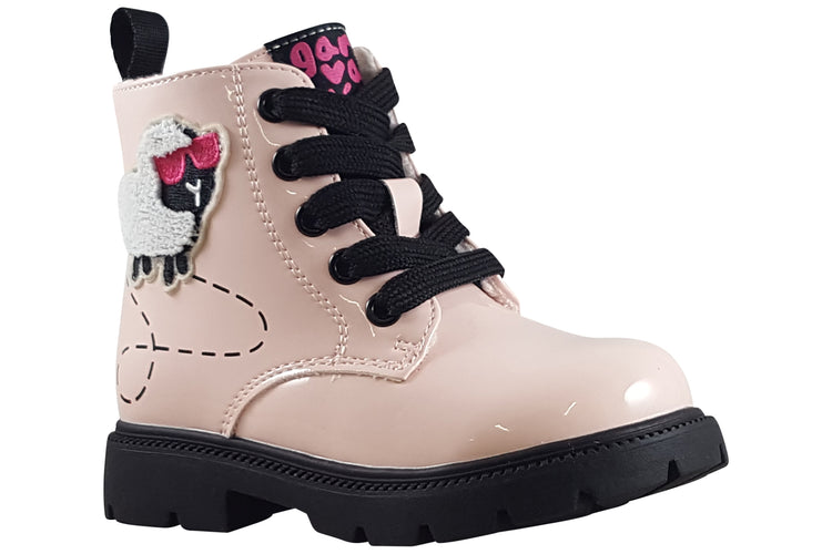 Garvalin Mini Sheep 251342B Girls Boots Pink Patent