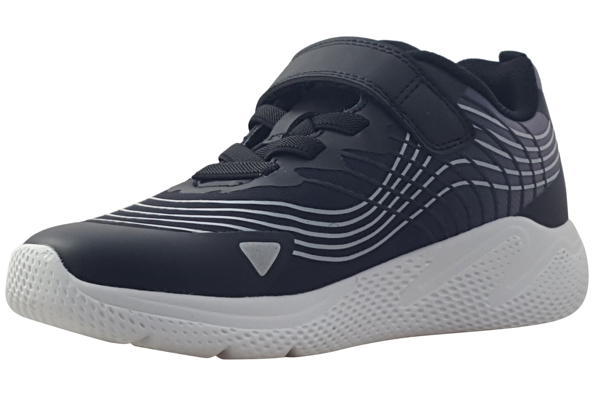 geo-j-sprintye-boy-j66gbb-boys-trainers-black-silver-left