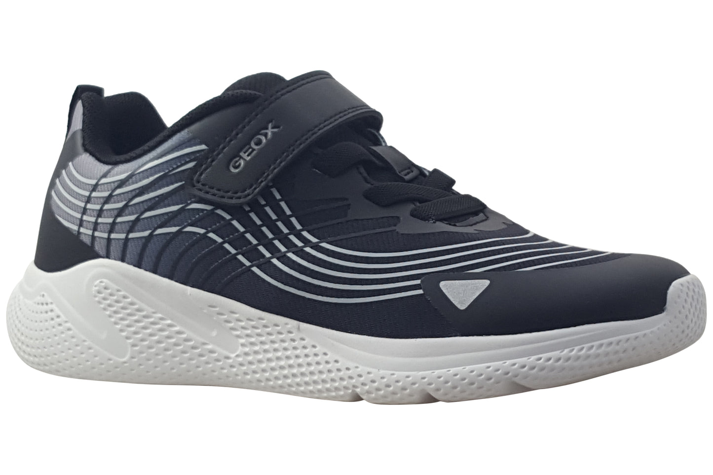 Geox J Sprintye Boy J66GBB Black/Silver Boys Sports