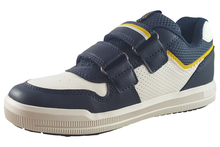 Geox Arzach Boy J354AA Navy/White/Ocre Boys Shoes