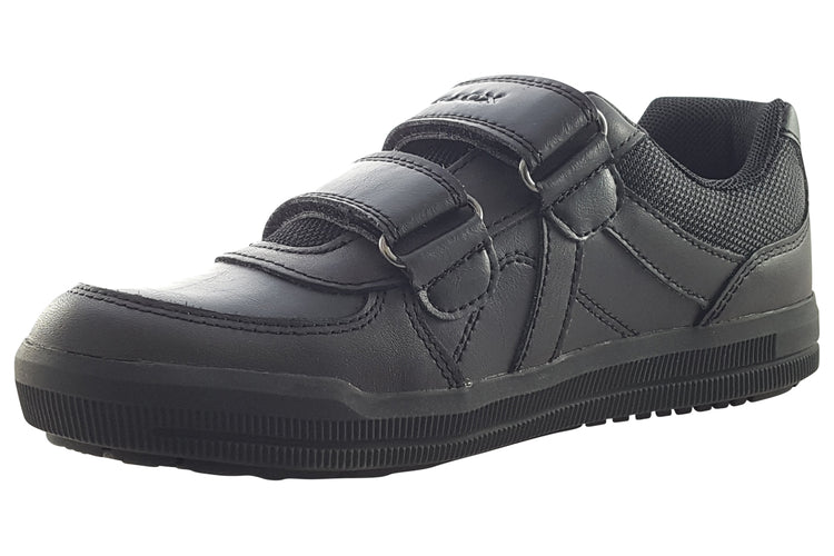Geox J Arzach BTS J844AE Black Boys School Shoes