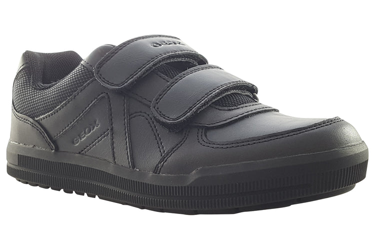 Geox J Arzach BTS J844AE Black Boys School Shoes