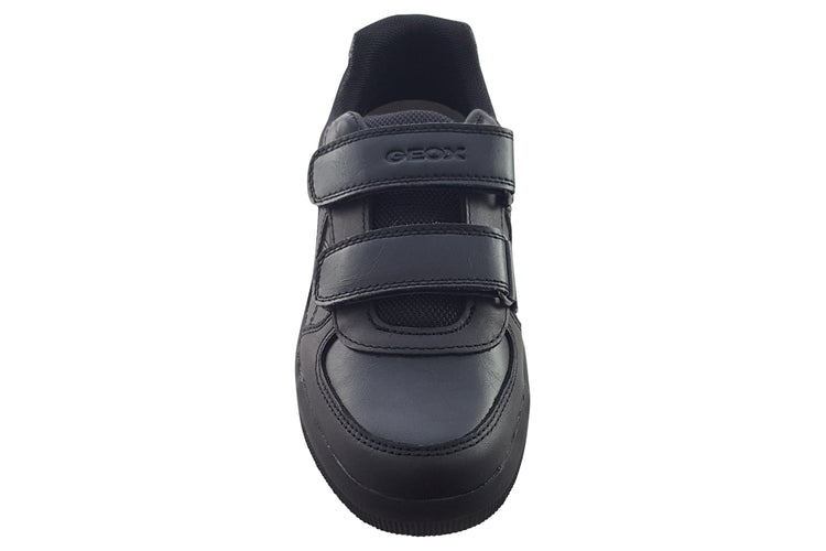 Geox J Arzach BTS J844AE Black Boys School Shoes