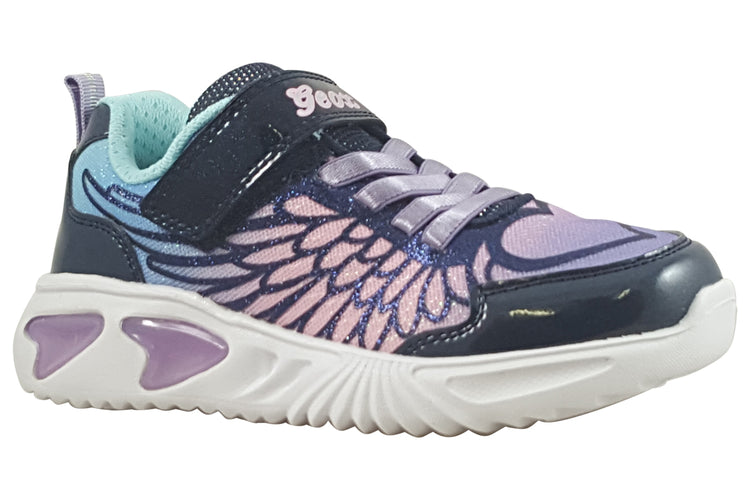 Geox Assister Girl J46E9B Navy/Lilac Girls Sports
