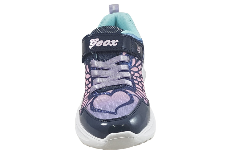 Geox Assister Girl J46E9B Navy/Lilac Girls Sports