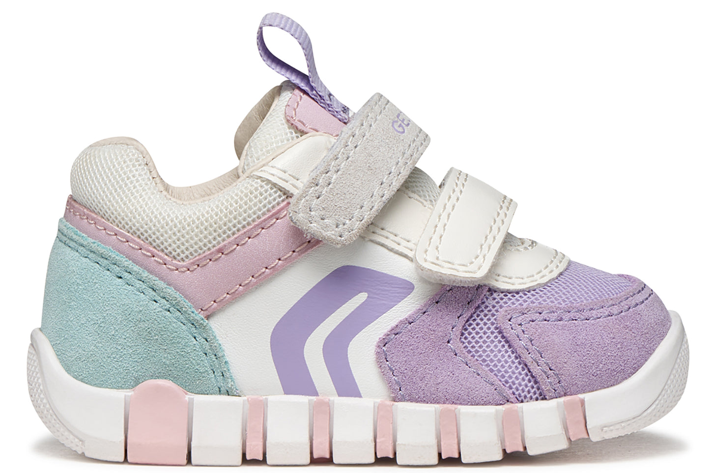 Geox B Iupidoo Girl B3558C Lavender/White Girls First Shoes