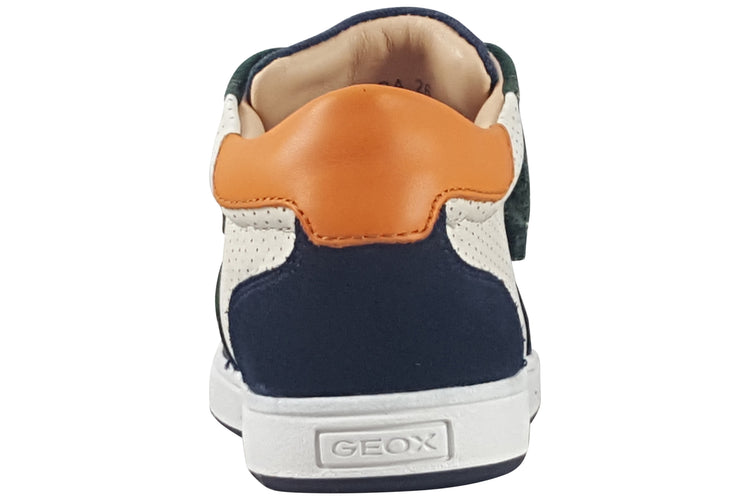 Geox B Biglia Boy B554DA Ivory/Green Boys First Shoes