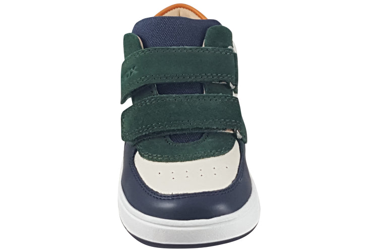 Geox B Biglia Boy B554DA Ivory/Green Boys First Shoes