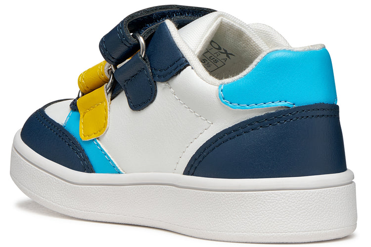 Geox B Eclyper B B555LA Navy/Wht/Yellow Boys First Shoes