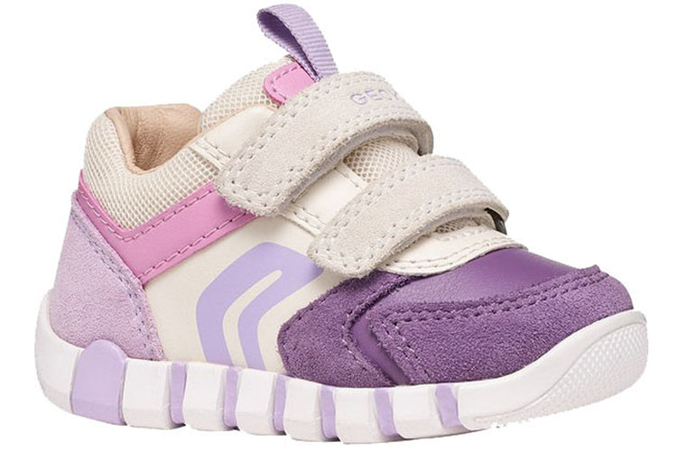 Geox B Iupidoo Girl B3558C Ivory/Prune Girls First Shoes