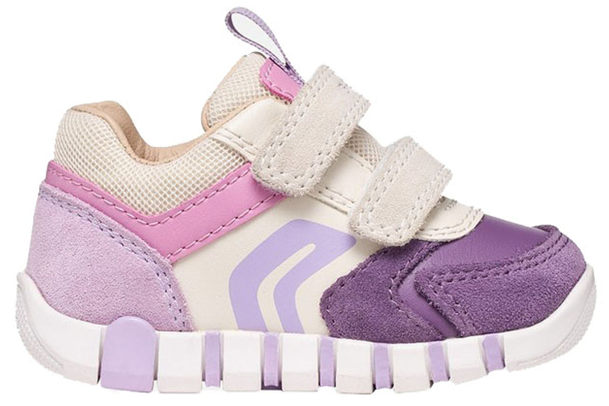 Geox B Iupidoo Girl B3558C Ivory/Prune Girls First Shoes