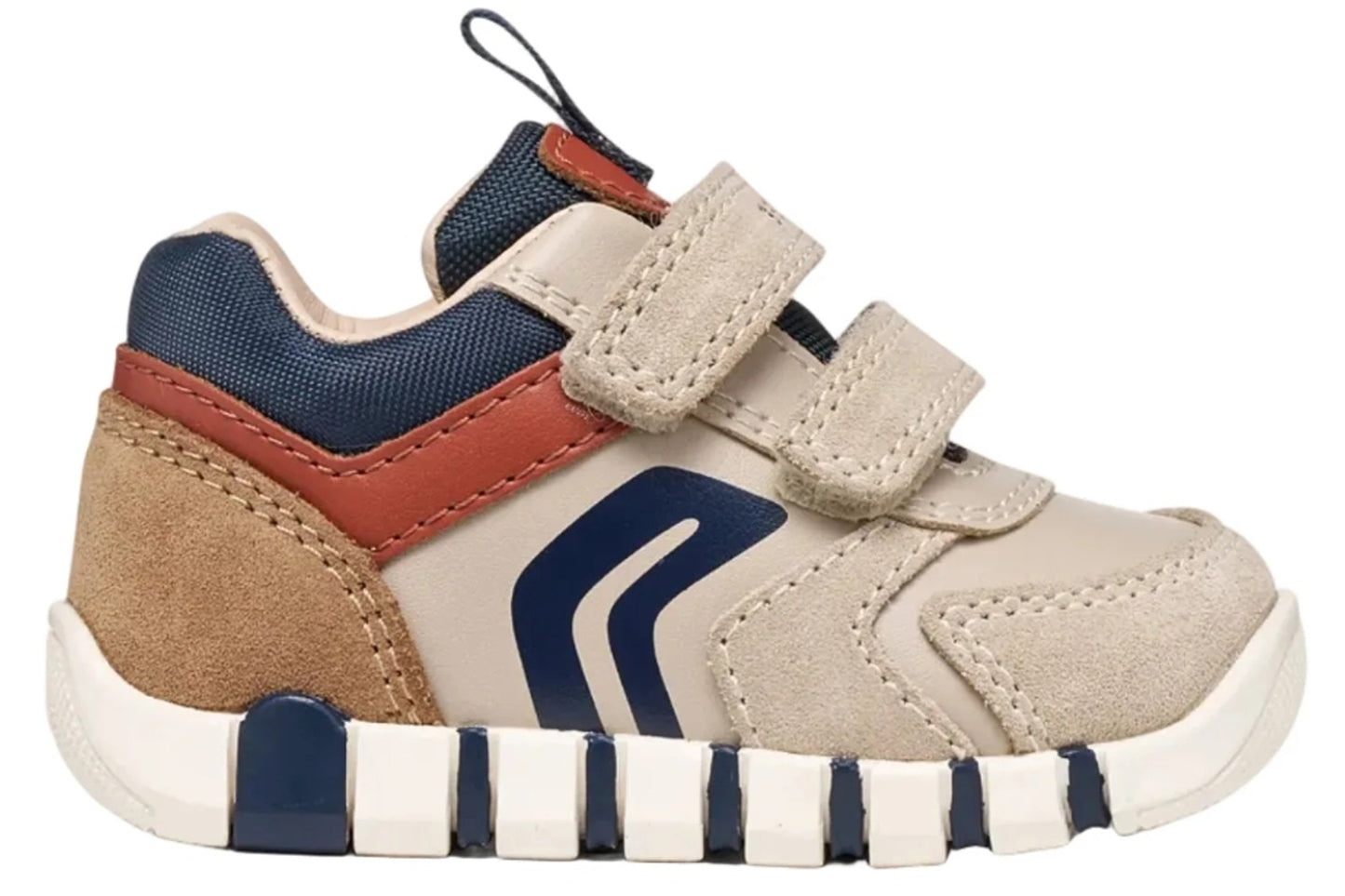Geox B Iupidoo Boy B3555D Light Taupe/Orange Boys First Shoes