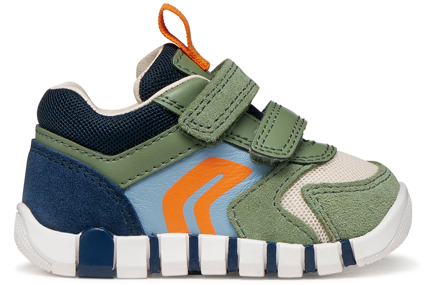 Geox B Iupidoo Boy B3555D Olive/Navy Boys First Shoes