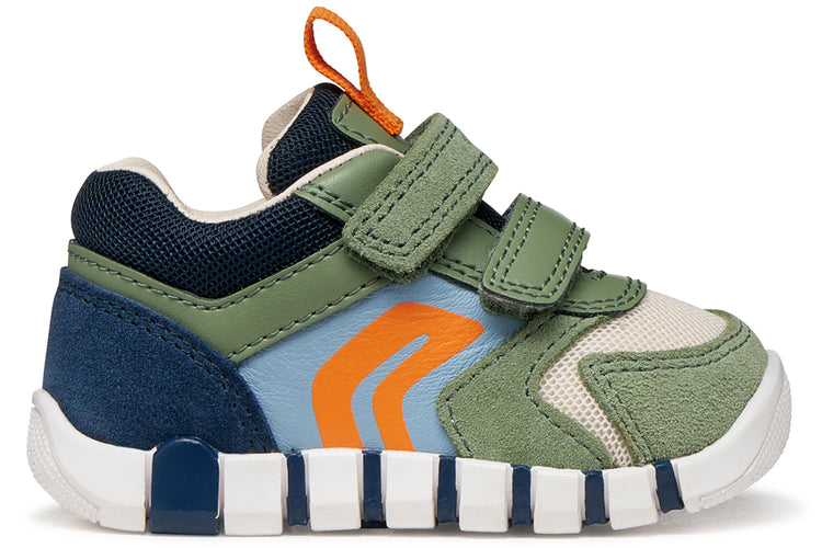 Geox B Iupidoo Boy B3555D Olive/Navy Boys First Shoes