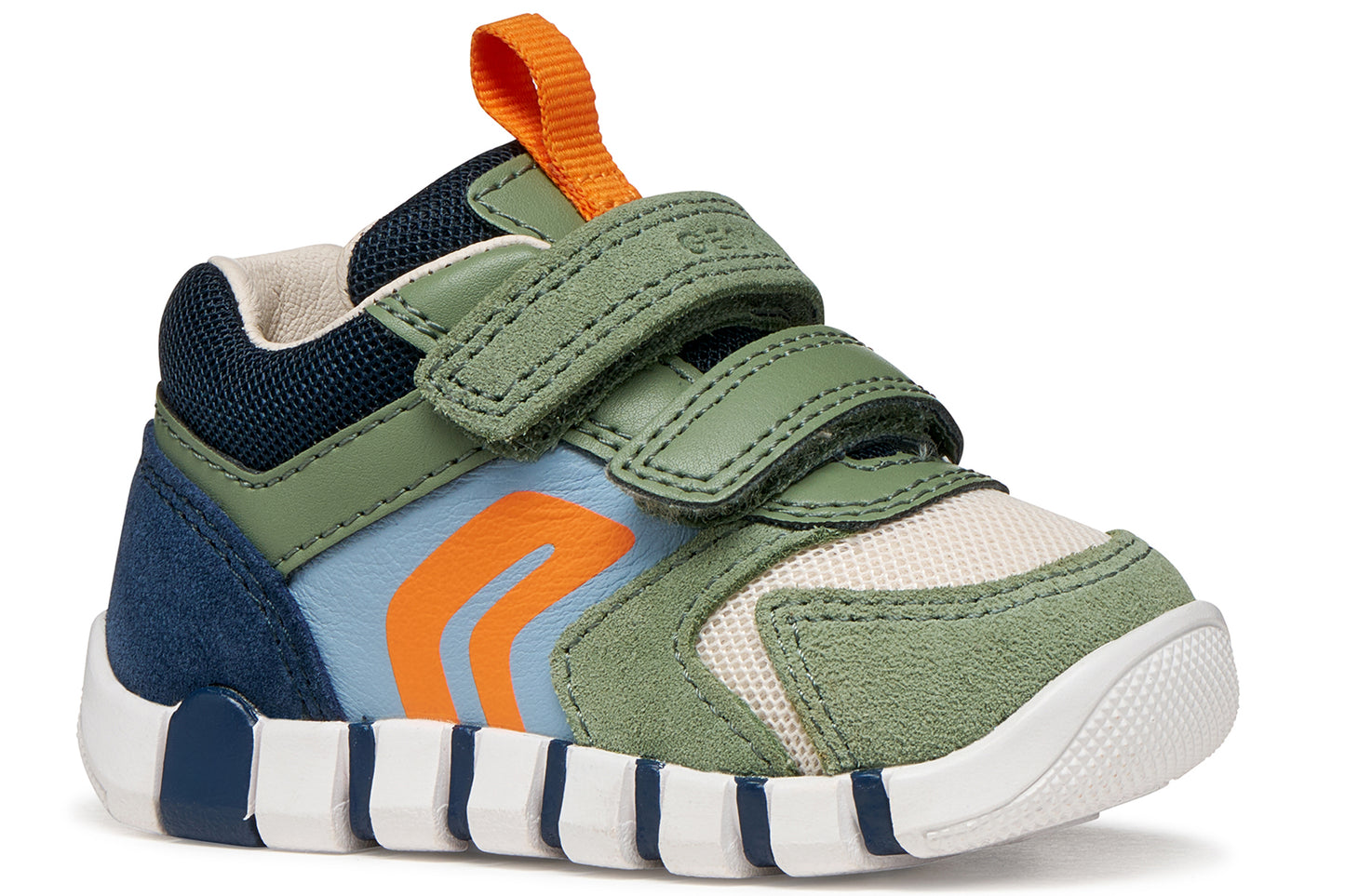 Geox B Iupidoo Boy B3555D Olive/Navy Boys First Shoes