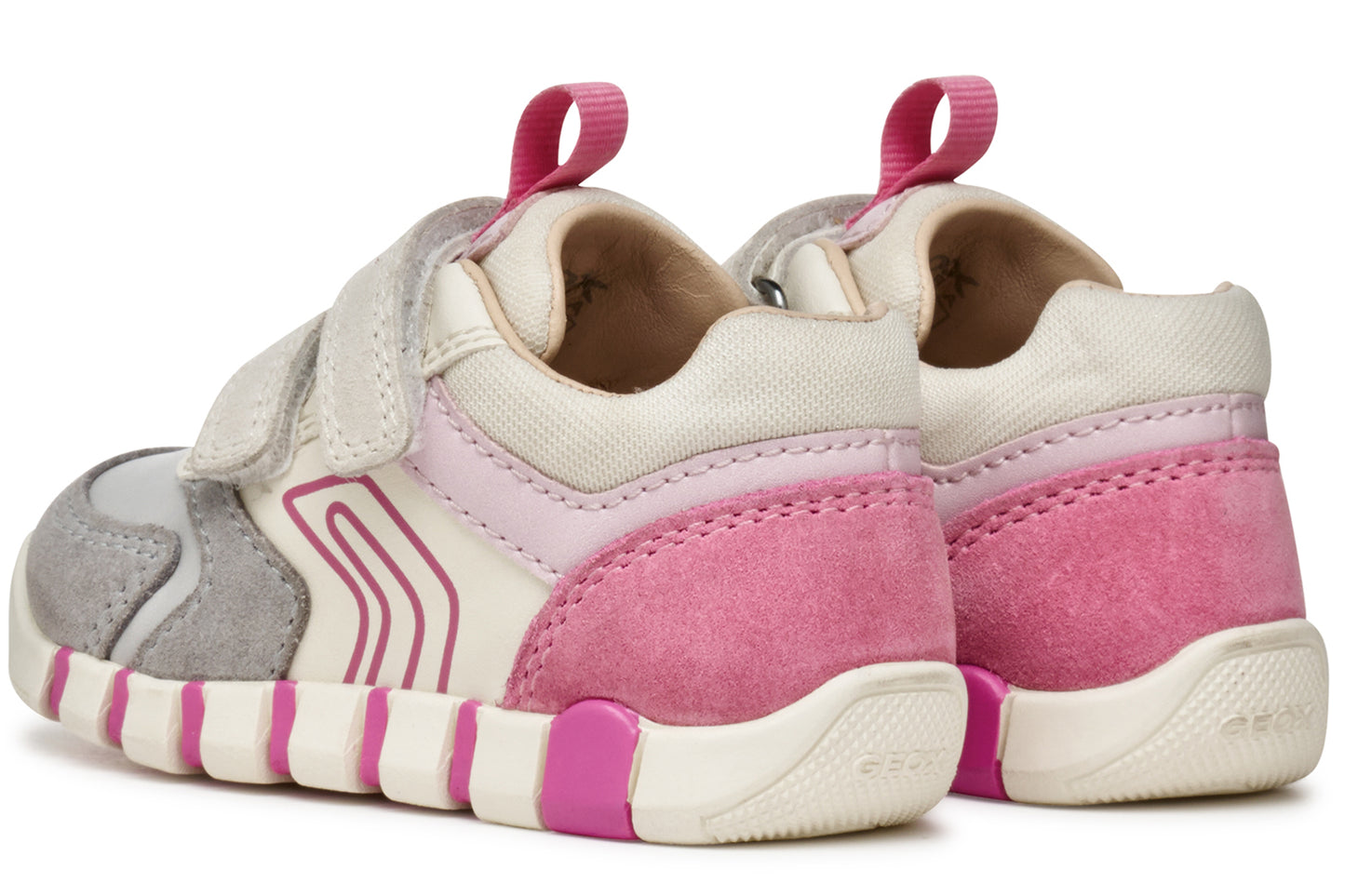 Geox b Iupidoo Girl B3558C Beige/Dark Pink Girls First Shoes