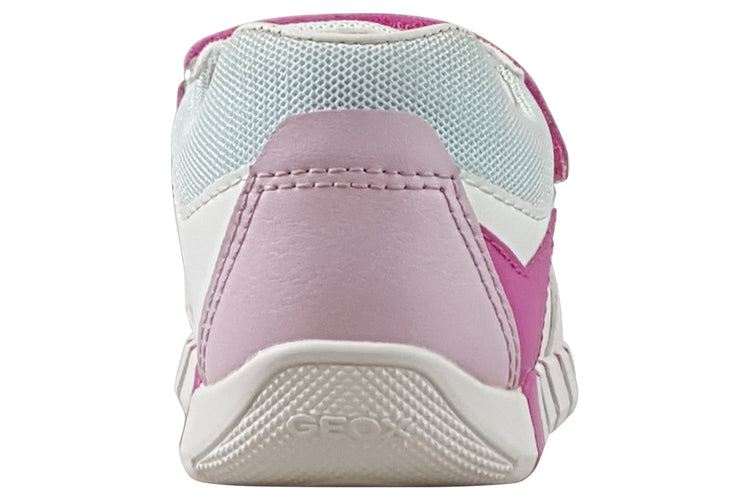Geox B Iupidoo Girl B5558A White/Fuchsia Girls First Shoes